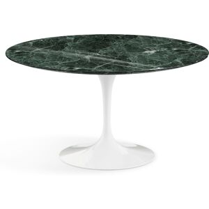 KNOLL table ronde TULIP Ø 137 cm collection Eero Saarinen (Base blanche / plateau en Verde Alpi - marbre et aluminium) - Publicité