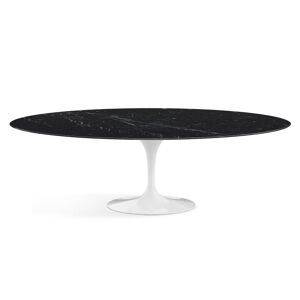 KNOLL table ovale TULIP collection Eero Saarinen 244x137 cm (Base blanche / plateau Noir Marquin satiné - marbre et aluminium) - Publicité