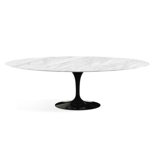 KNOLL table ovale TULIP collection Eero Saarinen 244x137 cm (Base noire / plateau Statuarietto satin - marbre et aluminium)