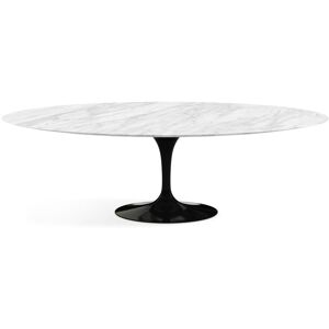 KNOLL table ovale TULIP collection Eero Saarinen 244x137 cm (Base noire / plateau Statuarietto satin - marbre et aluminium) - Publicité