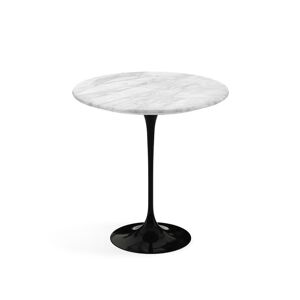 KNOLL table ronde TULIP Ø 51 cm collection Eero Saarinen (Base noire / plateau Statuarietto satin - marbre et aluminium)