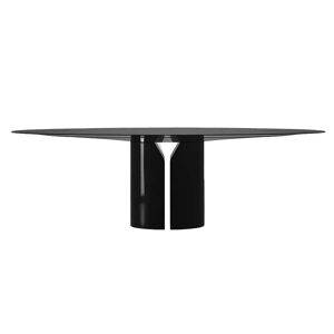 MDF ITALIA table ovale NVL TABLE 200x120 cm (Noir brillant - Polyurethane rigide haute densite)