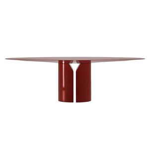 MDF ITALIA table ovale NVL TABLE 200x120 cm (Rouge brillant - Polyurethane rigide haute densite)