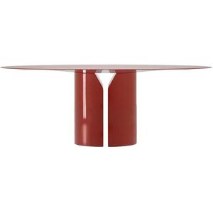 MDF ITALIA table ronde NVL TABLE Ø 180 cm (Rouge corail brillant - Polyuréthane rigide haute densité)