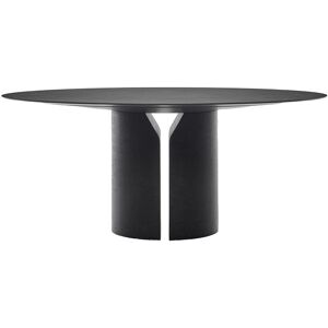 MDF ITALIA table ronde NVL TABLE Ø 180 cm (Pierre reconstituée noire ardoise - Polyuréthane rigide haute densité)