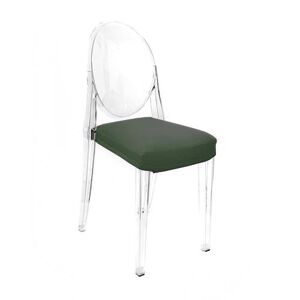 MYAREADESIGN IL CUSCINO coussin pour chaise KARTELL VICTORIA GHOST (Vert pelouse cod. 13 - Eco-cuir Greta)