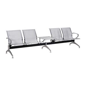 CETOF banc pour salle d'attente YD-B10 (4 places avec table basse - Acier) - Publicité