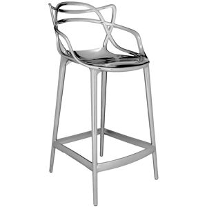 KARTELL tabouret MASTERS STOOL H 65 cm MÉTALLISÉS PRECIOUS COLLECTION (Chrome - Technopolymère thermoplastique recyclé métallisé) - Publicité