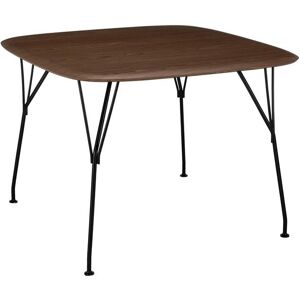 KARTELL table VISCOUNT OF WOOD 100 x 100 cm (Plateau en noyer, structure noire - bois et métal) - Publicité