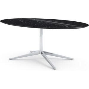 KNOLL table ovale FLORENCE KNOLL 198 x 121 cm (Nero Marquina poli - Marbre et acier chromé)