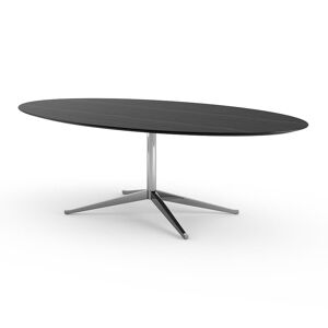 KNOLL table ovale FLORENCE KNOLL 244 x 137 cm (Chêne noirci - bois et acier chromé) - Publicité