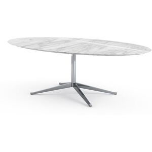 KNOLL table ovale FLORENCE KNOLL 244 x 137 cm (Statuarietto poli - Marbre et acier chrome)