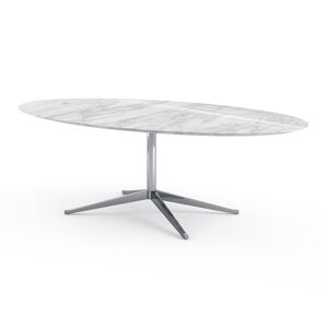 KNOLL table ovale FLORENCE KNOLL 244 x 137 cm (Statuarietto poli - Marbre et acier chromé) - Publicité