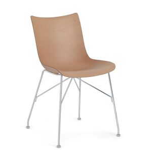 KARTELL chaise P/WOOD SMART WOOD (Clair, base chromée - bois palqué et acier) - Publicité