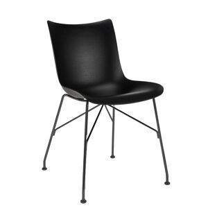KARTELL chaise P/WOOD SMART WOOD (Noir, base noire - bois palqué et acier) - Publicité