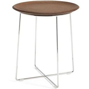 KARTELL table basse AL WOOD (Placage fonce - Bois courbe et acier chrome)