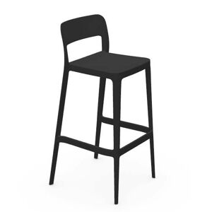 MIDJ set of 2 tabouret pour l'extérieur NENÈ H 75 cm (Noir - Polypropylène)