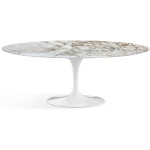 KNOLL table ovale TULIP collection Eero Saarinen 198x121 cm (Base blanche / plateau en Calacatta - marbre et aluminium) - Publicité