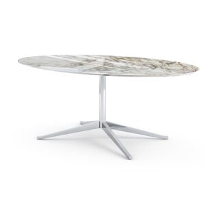 KNOLL table ovale FLORENCE KNOLL 198 x 121 cm (Calacatta poli - Marbre et acier chromé) - Publicité