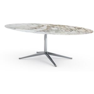 KNOLL table ovale FLORENCE KNOLL 244 x 137 cm (Calacatta satin - Marbre et acier chromé)