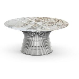 KNOLL table basse ronde PLATNER Ø 91,5 x H 38,5 cm (Nickel / Calacatta - Métal / marbre) - Publicité