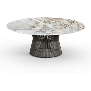 KNOLL table basse ronde PLATNER Ø 107 x H 38,5 cm (Bronze / Calacatta - Métal / marbre) - Publicité