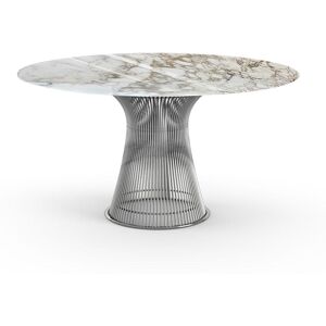 KNOLL table ronde PLATNER Ø 135 cm (Nickel / Calacatta - Métal / marbre) - Publicité