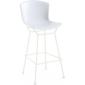 KNOLL tabouret hauteur bar BERTOIA Anniversary Edition (Structure blanche / Coque blanc - Acier verni / Polypropylene)