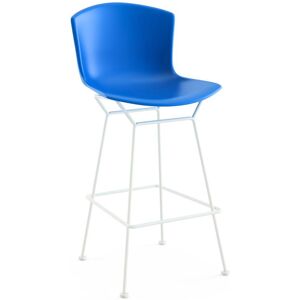 KNOLL tabouret hauteur bar BERTOIA Anniversary Edition (Structure blanche / Coque bleu - Acier verni / Polypropylene)