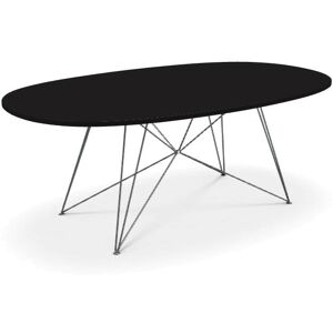 MAGIS table ovale XZ3 (Plateau noir, structure chromee - MDF et acier)