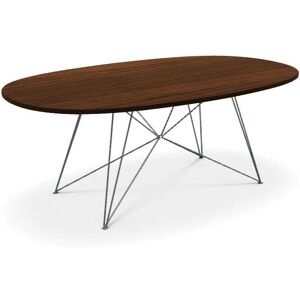 MAGIS table ovale XZ3 (Plateau en chene traite thermiquement, structure chromee - MDF plaque et acier)