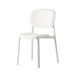CONNUBIA chaise ZERO CB2151 (Structure blanche, coque blanc optique opaque - Polipropilene riciclato)