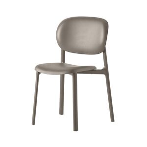 CONNUBIA chaise ZERO CB2151 (Structure gris tourterelle, coque gris tourterelle mate - Polipropilene riciclato)