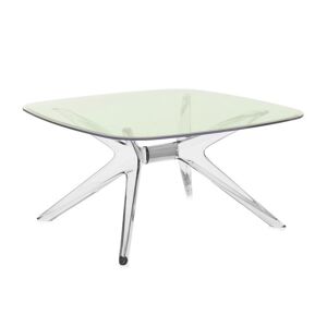 KARTELL table basse BLAST avec plateau carré (Plateau vert, structure cristal et chrome - Base en technoploymère et plateau en cristal [...] - Publicité