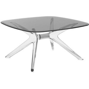 KARTELL table basse BLAST avec plateau carré (Plateau fumé, structure cristal et chrome - Base en technoploymère et plateau en cristal [...] - Publicité