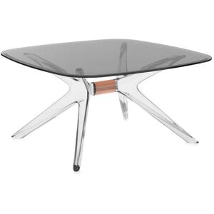 KARTELL table basse BLAST avec plateau carré (Plateau fumé, structure cristal et bronze - Base en technoploymère et plateau en cristal [...] - Publicité