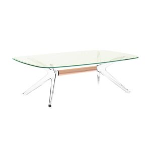 KARTELL table basse BLAST avec plateau rectangulaire (Plateau vert, structure cristal et bronze - Base en technoploymère et plateau en cristal [...] - Publicité