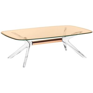 KARTELL table basse BLAST avec plateau rectangulaire (Plateau bronze, structure cristal et bronze - Base en technoploymère et plateau en cristal [...] - Publicité