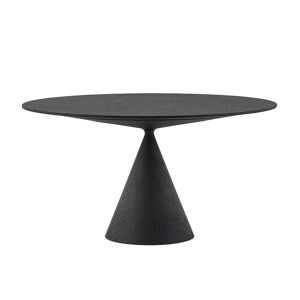 DESALTO table ronde CLAY CANVAS Ø 140 cm (Reglisse - Base en polyurethane et plateau en MDF entierement recouvert de fibres textiles naturelles)