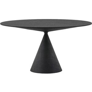 DESALTO table ronde CLAY CANVAS Ø 180 cm (Reglisse - Base en polyurethane et plateau en MDF entierement recouvert de fibres textiles naturelles)