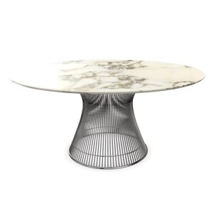 KNOLL table ronde PLATNER Ø 152 cm (Nickel / Arabescato - Métal / marbre) - Publicité