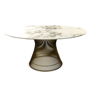KNOLL table ronde PLATNER Ø 152 cm (Bronze / Arabescato - Métal / marbre) - Publicité