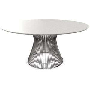 KNOLL table ronde PLATNER Ø 152 cm (Nickel / Statuarietto - Métal / marbre) - Publicité