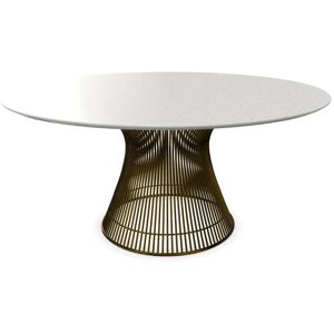 KNOLL table ronde PLATNER Ø 152 cm (Bronze / Statuarietto - Métal / marbre)