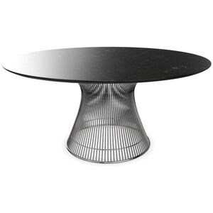 KNOLL table ronde PLATNER Ø 152 cm (Nickel / Noir Marquina - Métal / marbre)