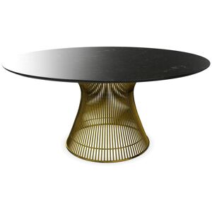 KNOLL table ronde PLATNER Ø 152 cm (Or 18k / Noir Marquina - Métal / marbre)