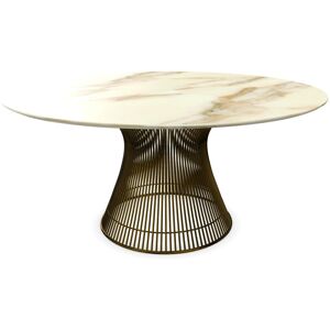 KNOLL table ronde PLATNER Ø 152 cm (Bronze / Calacatta - Métal / marbre) - Publicité