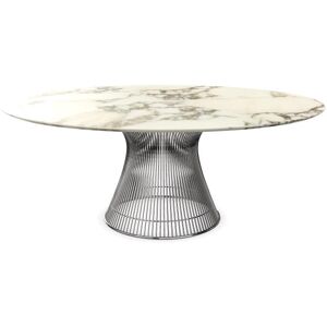 KNOLL table ronde PLATNER Ø 180 cm (Nickel / Arabescato - Métal / marbre)