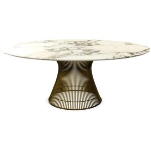 KNOLL table ronde PLATNER Ø 180 cm (Bronze / Arabescato - Métal / marbre)