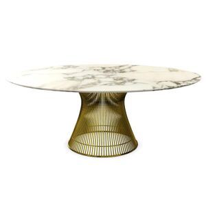 KNOLL table ronde PLATNER Ø 180 cm (Or 18k / Arabescato - Métal / marbre) - Publicité